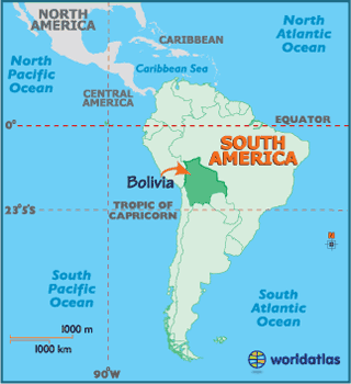 Bolivia Map South America